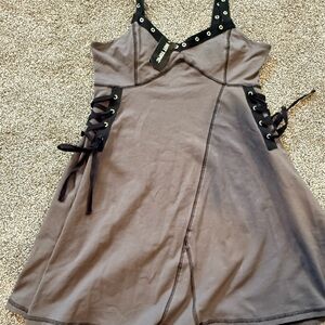 Hot Topic Black and Gray Mini Dress
